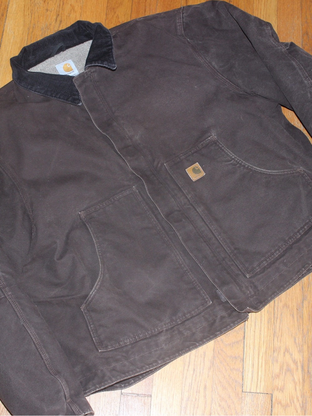 Carhartt J164 Sherpa Lined Jacket Brown XXL Vintage Workwear